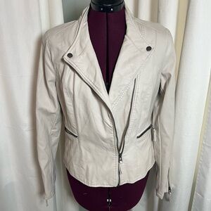 Soyaconcept Cream Leather Jacket